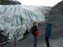 Oma and Aunt Debbie by glacier