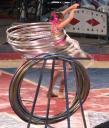 Hoola hooping at the circus